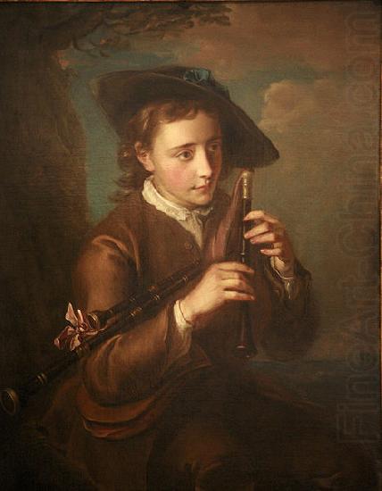 Philippe Mercier Bagpipe player china oil painting image